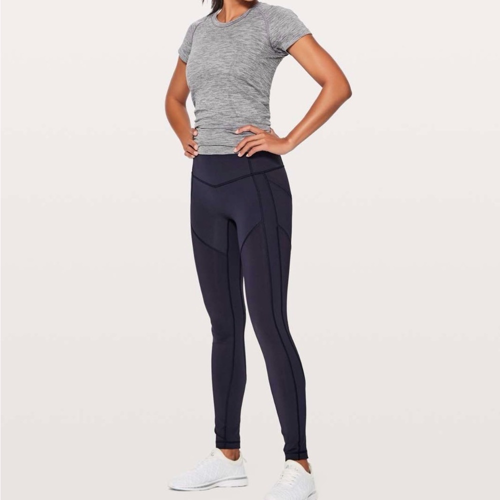 Lulu Lemon Sculpting High-Waist Leggings in Navy size 8